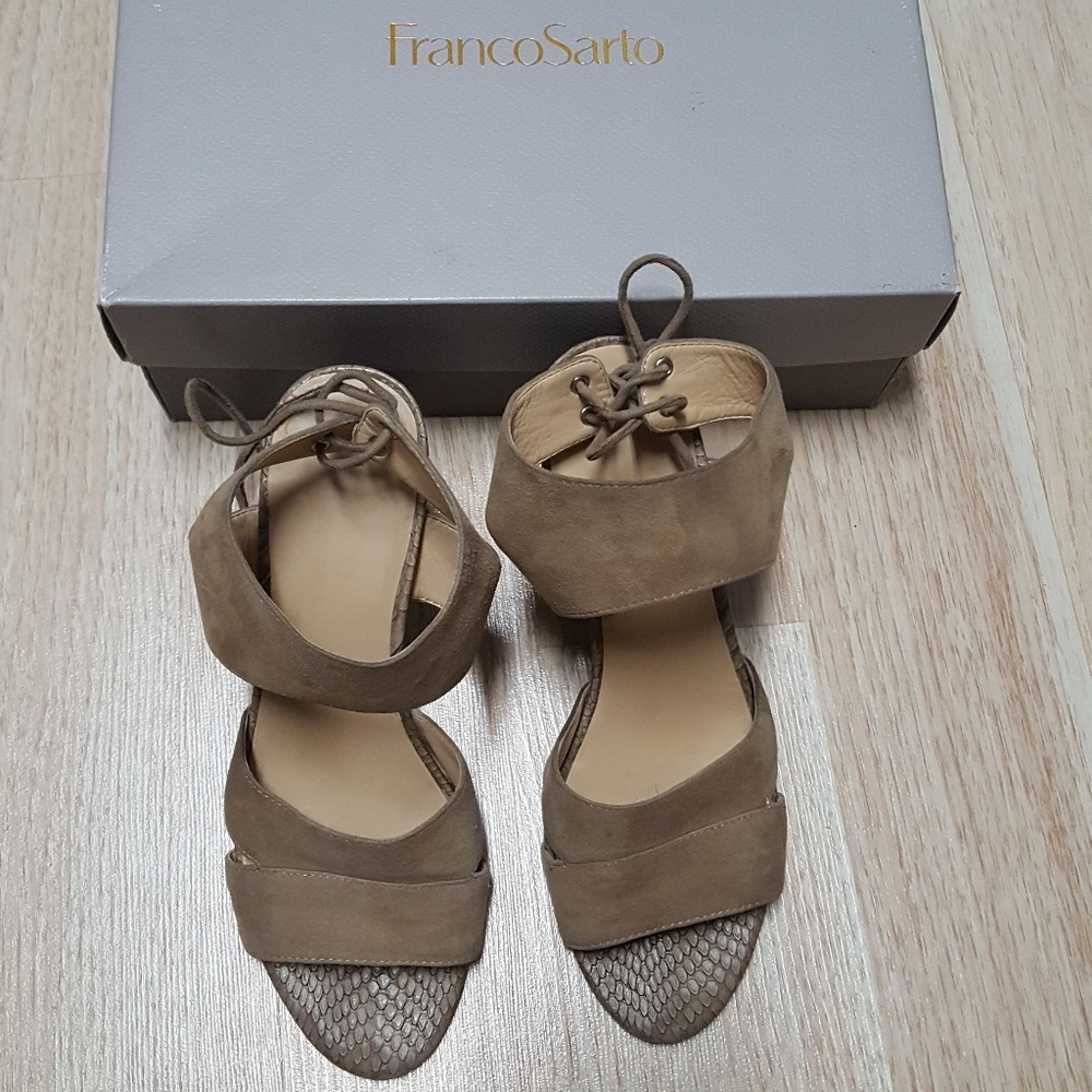 Block high heel sandals